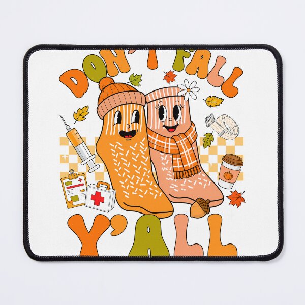 Item preview, Don't Fall Y'all Funny Fall Nurse Socks designed and sold by varin-studio.