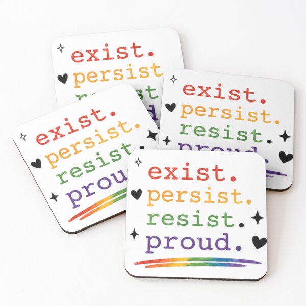 Item preview, Exist Persist Resist Proud Pride designed and sold by Pixanova.