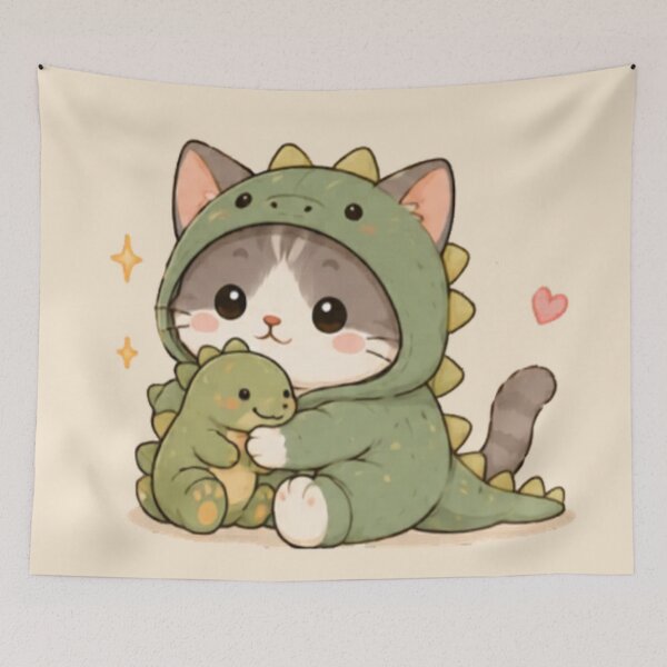Item preview, Cute Dino Cat designed and sold by MellowMunchkins.