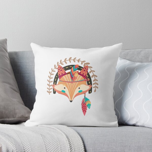 Item preview, Cute Boho Fox with Feathers designed and sold by yuki-hana.