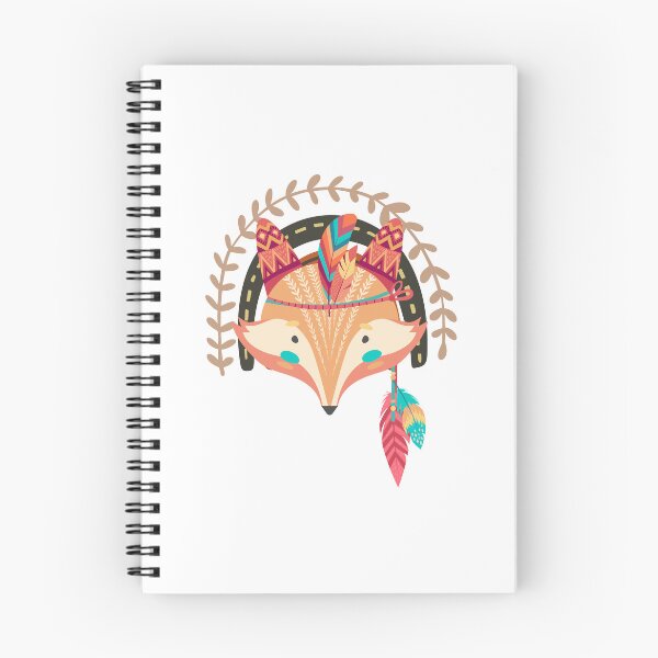 Item preview, Cute Boho Fox with Feathers designed and sold by yuki-hana.