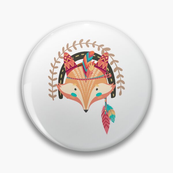 Item preview, Cute Boho Fox with Feathers designed and sold by yuki-hana.