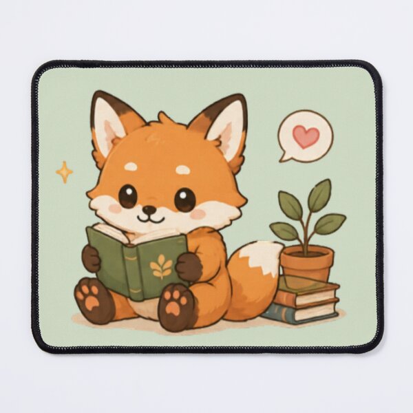 Item preview, Cute Bookworm Fox designed and sold by MellowMunchkins.