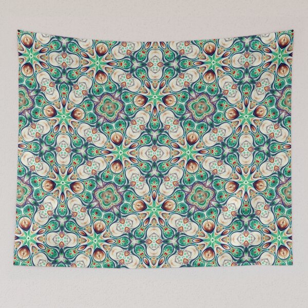 Item preview, Seamless Emerald Kaleidoscope Pattern - Ornate Abstract Mandala designed and sold by DreamsArtwear.