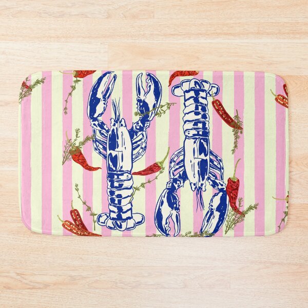 Item preview, Spicy Lobster Coastal Stripes Euro Summer Aesthetic designed and sold by MaiZephyr.