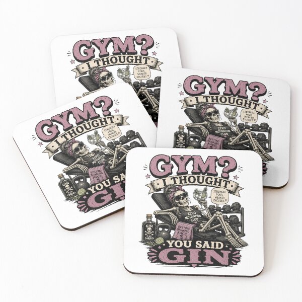 Item preview, Gym or gin? Skeleton's choice! designed and sold by Side Quest Co..