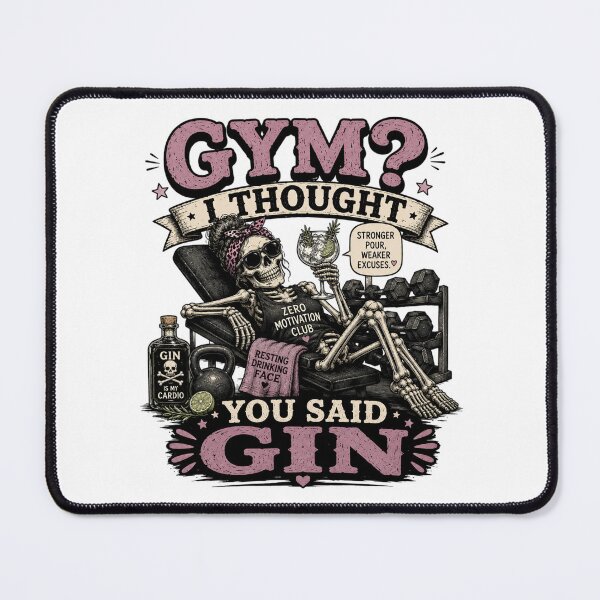 Item preview, Gym or gin? Skeleton's choice! designed and sold by Side Quest Co..