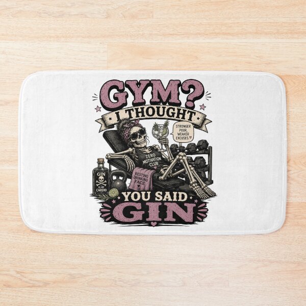Item preview, Gym or gin? Skeleton's choice! designed and sold by Side Quest Co..