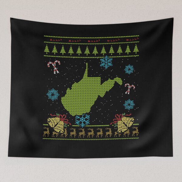 Item preview, West Virginia Christmas Ugly Shirt designed and sold by shoppzee.