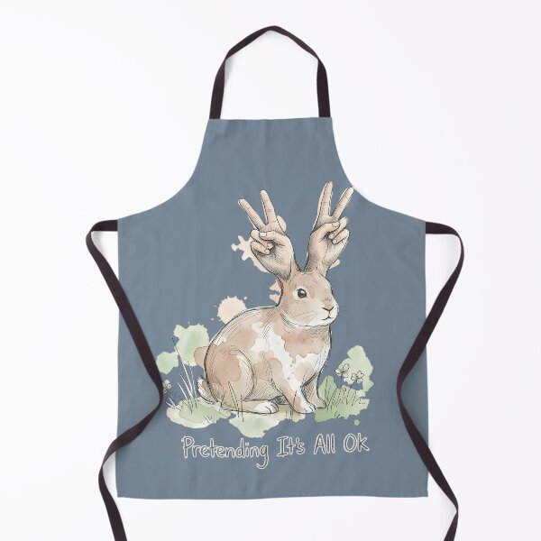 Item preview, Pretending It's All Ok: The Peace Sign Bunny Illustration designed and sold by SoulPT.