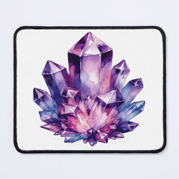 Item preview, Radiant Amethyst Crystal Cluster Sticker designed and sold by Artisan Finds Online.