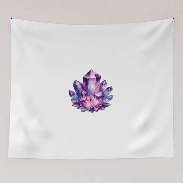 Item preview, Radiant Amethyst Crystal Cluster Sticker designed and sold by Artisan Finds Online.