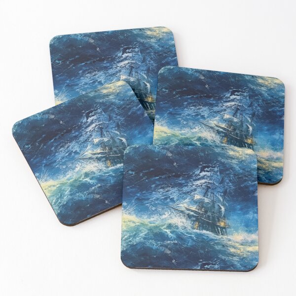 Item preview, Wagner's Flying Dutchman – Impressionist Painting in Blue designed and sold by helgekerler.