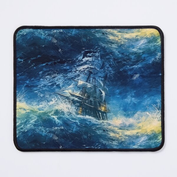 Item preview, Wagner's Flying Dutchman – Impressionist Painting in Blue designed and sold by helgekerler.