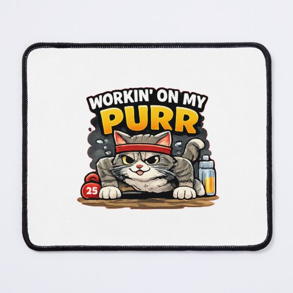 Item preview, cat workout designed and sold by DailyQuestPrint.
