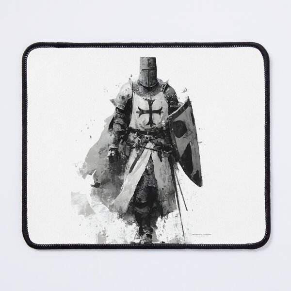 Item preview, Crusader Knight With Shield Medieval Armor Helmet Warrior Art designed and sold by GrinGalore.