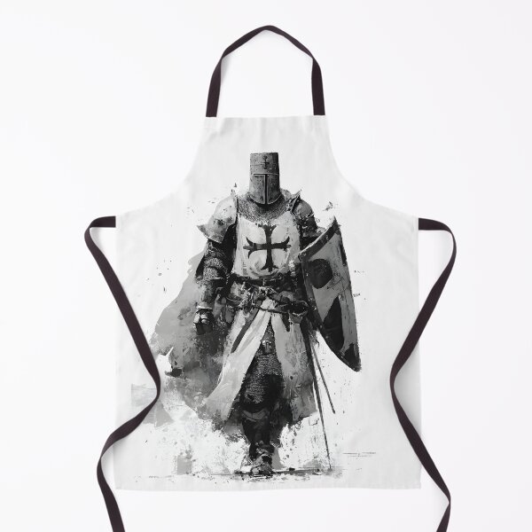 Item preview, Crusader Knight With Shield Medieval Armor Helmet Warrior Art designed and sold by GrinGalore.