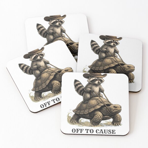 Item preview, Raccoon Turtle Rodeo Kerfuffle designed and sold by PDKDesigns.