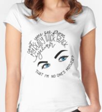 Black Eyeliner Women's Fitted Scoop T-Shirt
