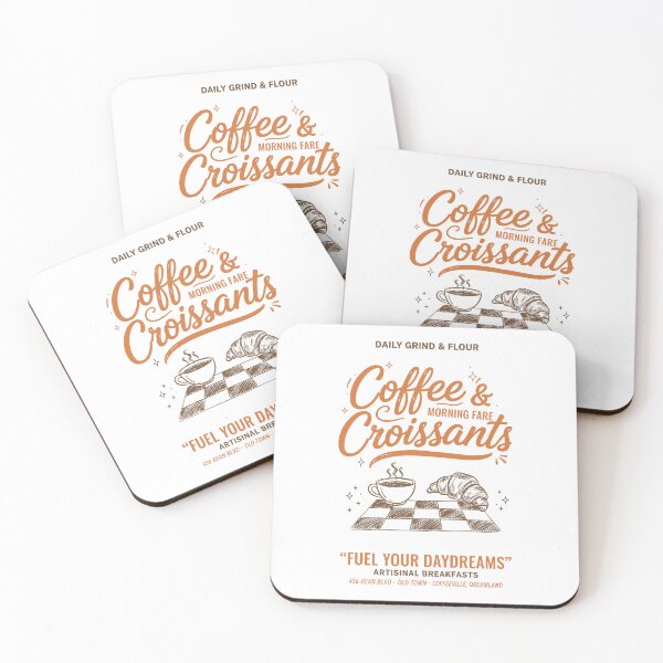 Item preview, Coffee And Croissants Breakfast Brunch designed and sold by LuminOrb.