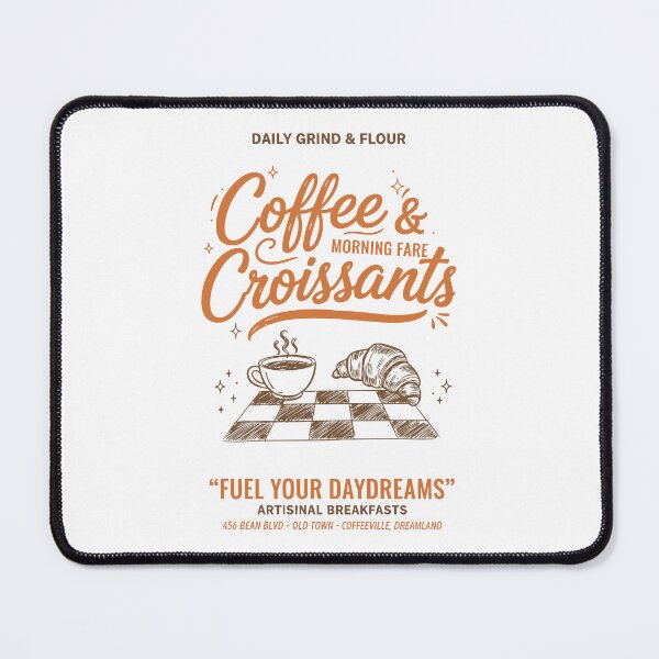 Item preview, Coffee And Croissants Breakfast Brunch designed and sold by LuminOrb.