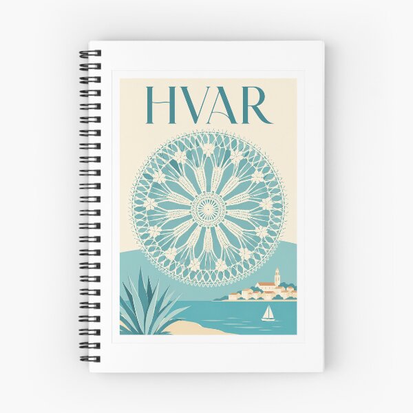 Item preview, Hvar Lace Coastal Travel Poster designed and sold by Beyond Destinations.