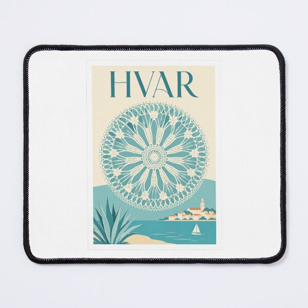 Item preview, Hvar Lace Coastal Travel Poster designed and sold by Beyond Destinations.