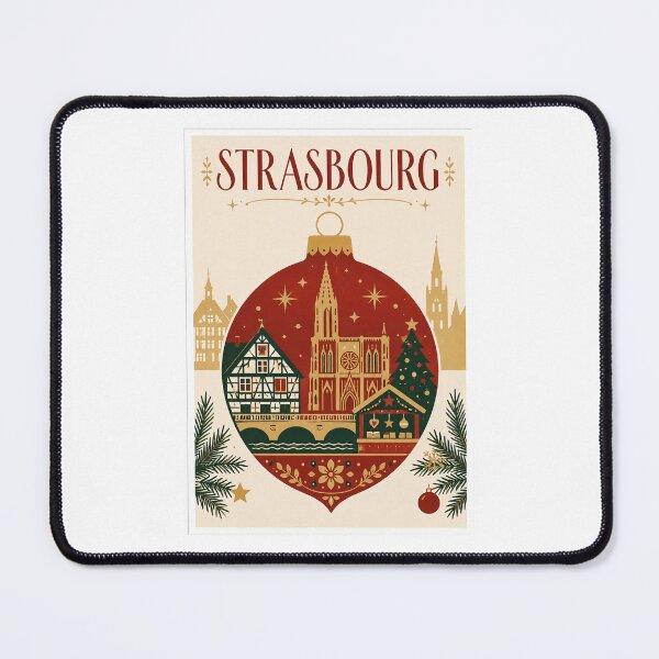 Item preview, Strasbourg Christmas Ornament Travel Art designed and sold by Beyond Destinations.