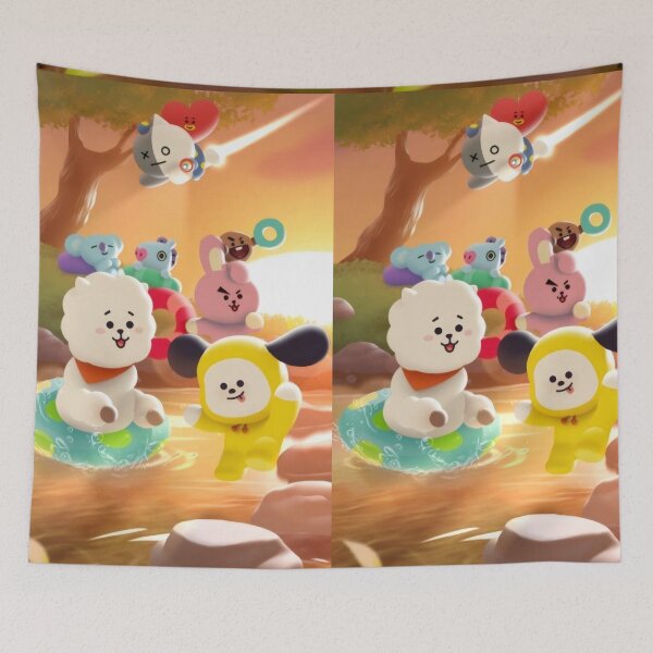Item preview, Cute Animal Friends River Sunset - Kawaii Golden Hour Summer designed and sold by William Cano.