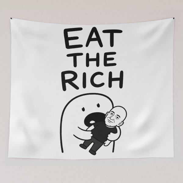 Item preview, Eat The Rich Funny Political Satire Cartoon designed and sold by Owcomm.