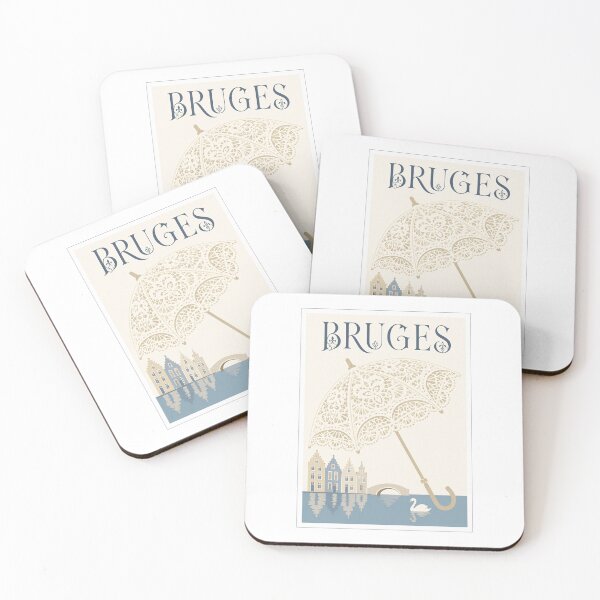 Item preview, Bruges Lace Parasol Travel Poster designed and sold by Beyond Destinations.