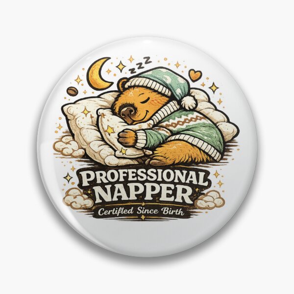 Item preview, Professional Napper Cute Capybara Funny Sleeping T-Shirt designed and sold by Ever Bloom Studio.