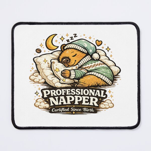 Item preview, Professional Napper Cute Capybara Funny Sleeping T-Shirt designed and sold by Ever Bloom Studio.