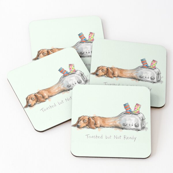 Item preview, Toasted but Not Ready: Funny Dachshund Toaster Illustration designed and sold by SoulPT.