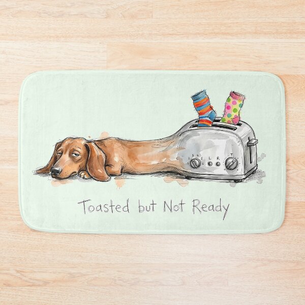 Item preview, Toasted but Not Ready: Funny Dachshund Toaster Illustration designed and sold by SoulPT.