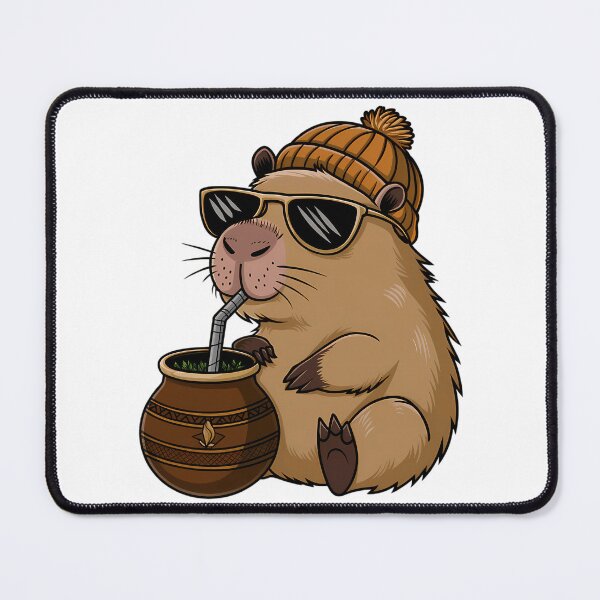 Item preview, Chill Capybara With Yerba Mate designed and sold by nrfbbagenes.