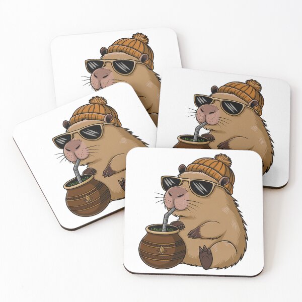 Item preview, Chill Capybara With Yerba Mate designed and sold by nrfbbagenes.