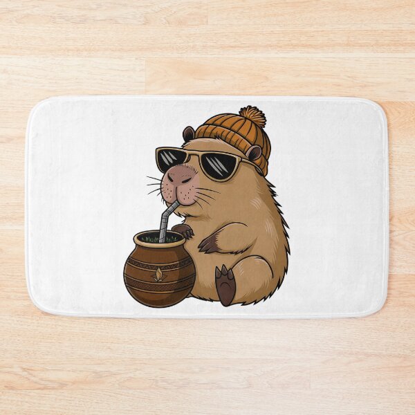 Item preview, Chill Capybara With Yerba Mate designed and sold by nrfbbagenes.
