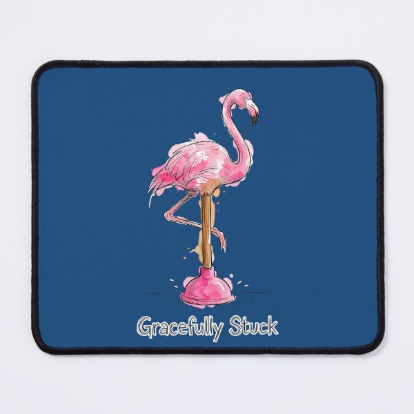 Item preview, Gracefully Stuck: The Flamingo Plunger Illustration designed and sold by SoulPT.