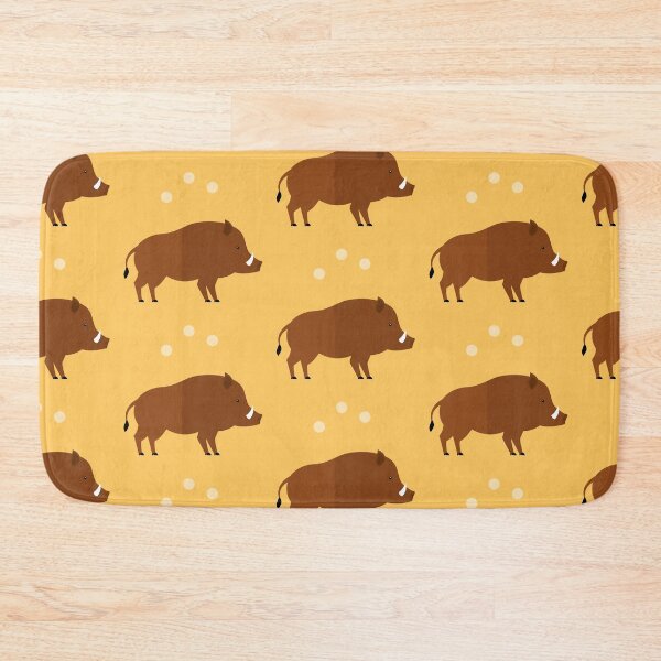 Item preview, Wild boars on yellow designed and sold by reneesillus.