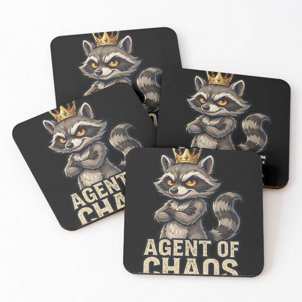 Item preview, Agent of Chaos Crowned Raccoon designed and sold by PDKDesigns.