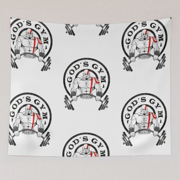 Item preview, God's Gym Kratos Bodybuilding Fitness Parody designed and sold by Velvet-Mirage.