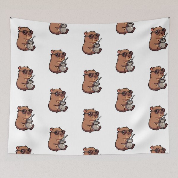 Item preview, Cool Capybara Drinking Traditional South American Mate designed and sold by nrfbbagenes.