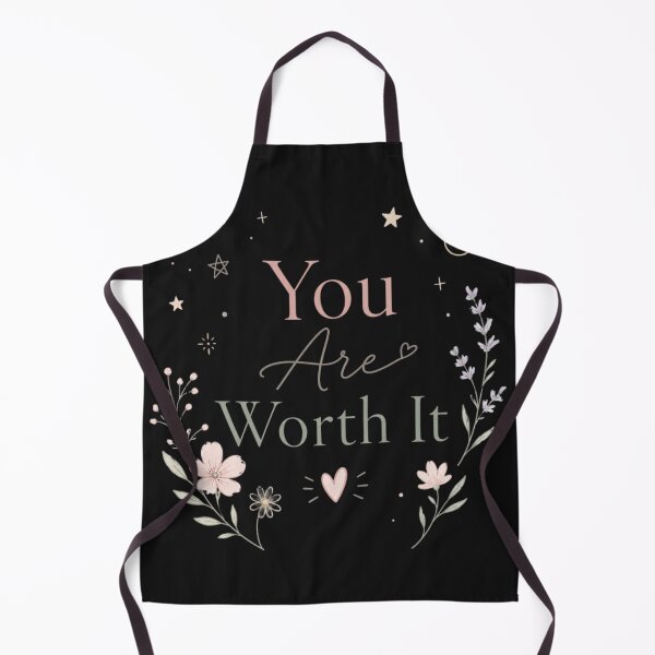 Item preview, You Are Worth It Cute Motivational Quote Design | Pastel Floral Self Love Aesthetic Sticker designed and sold by Sanika arts .
