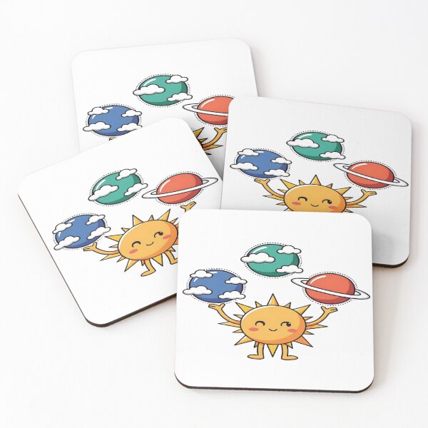Item preview, Happy Sun Juggling Cartoon Planets designed and sold by Artisan Finds Online.