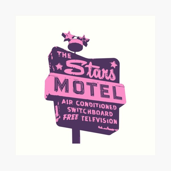Seeing Stars ... Motel ... (Purple) Art Print