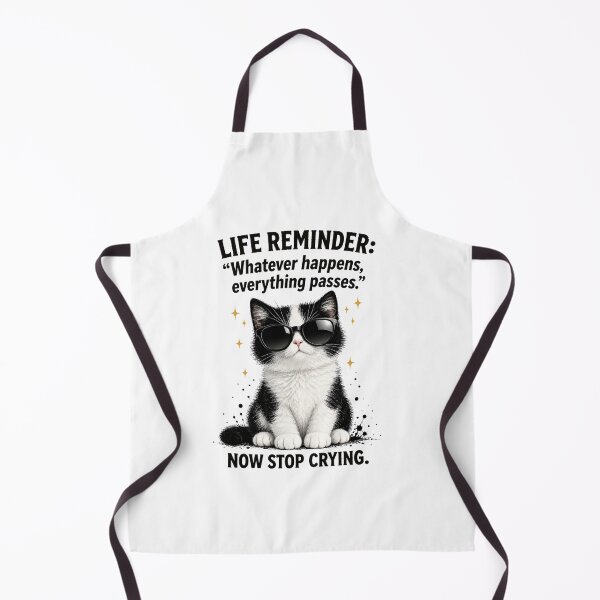 Item preview, Life Reminder Whatever Happens Everything Passes Funny Sarcastic Cat Sunglasses Art designed and sold by PrintAura15.