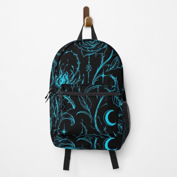 Item preview, Neon Cyan Floral Moon Pattern designed and sold by Owcomm.