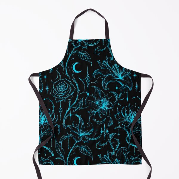 Item preview, Neon Cyan Floral Moon Pattern designed and sold by Owcomm.