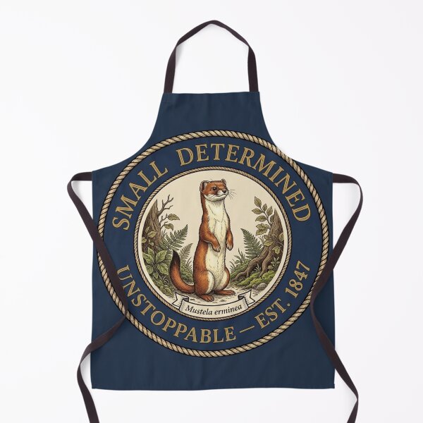 Item preview, Small Determined Unstoppable Stoat Club Humor Badge designed and sold by CalmCapy Co.